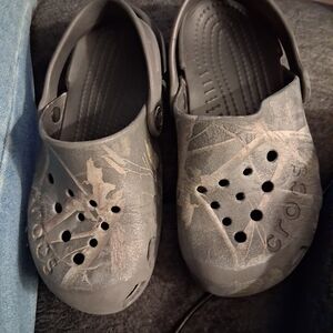 CROCS Kids Camo Gray Clogs